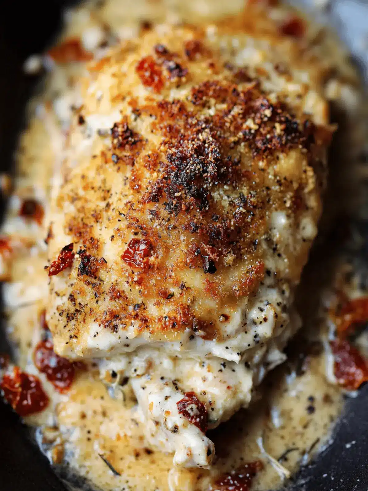 Crispy Chicken with Goat Cheese & Sun Dried Tomatoes