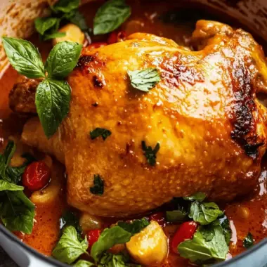Thai Red Curry Pot Roast Chicken