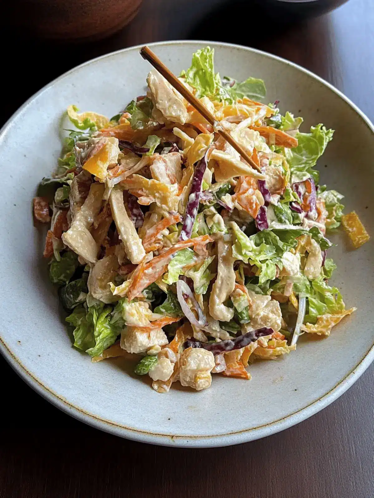 Chinois Salad Bliss: Easy Chicken Salad with Tangy Dressing