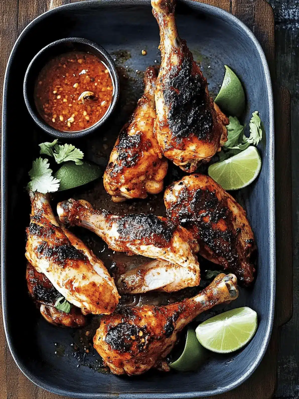 Zesty Lime And Tequila Chicken With Smoky Chilli Sauce