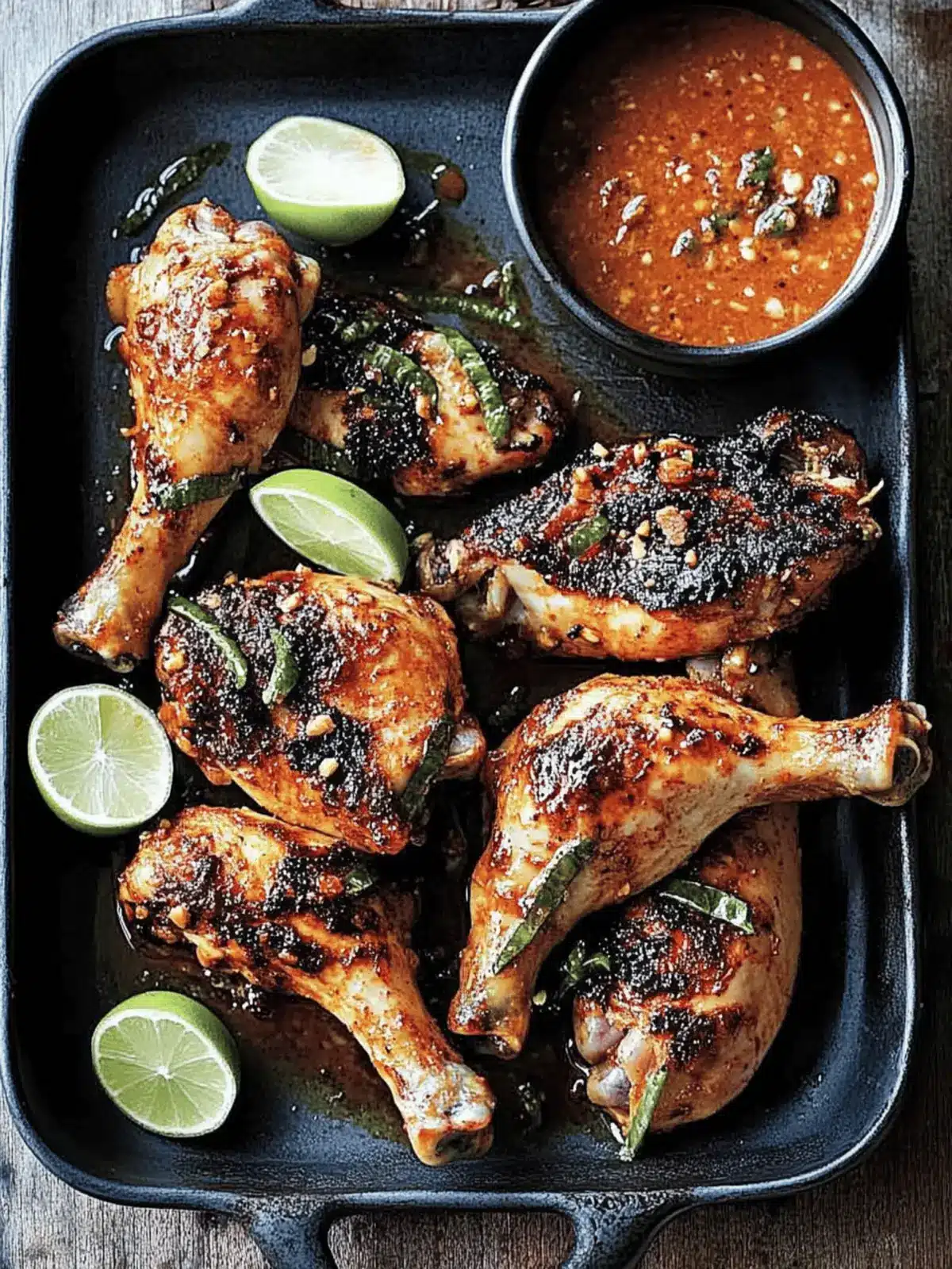 Zesty Lime And Tequila Chicken With Smoky Chilli Sauce