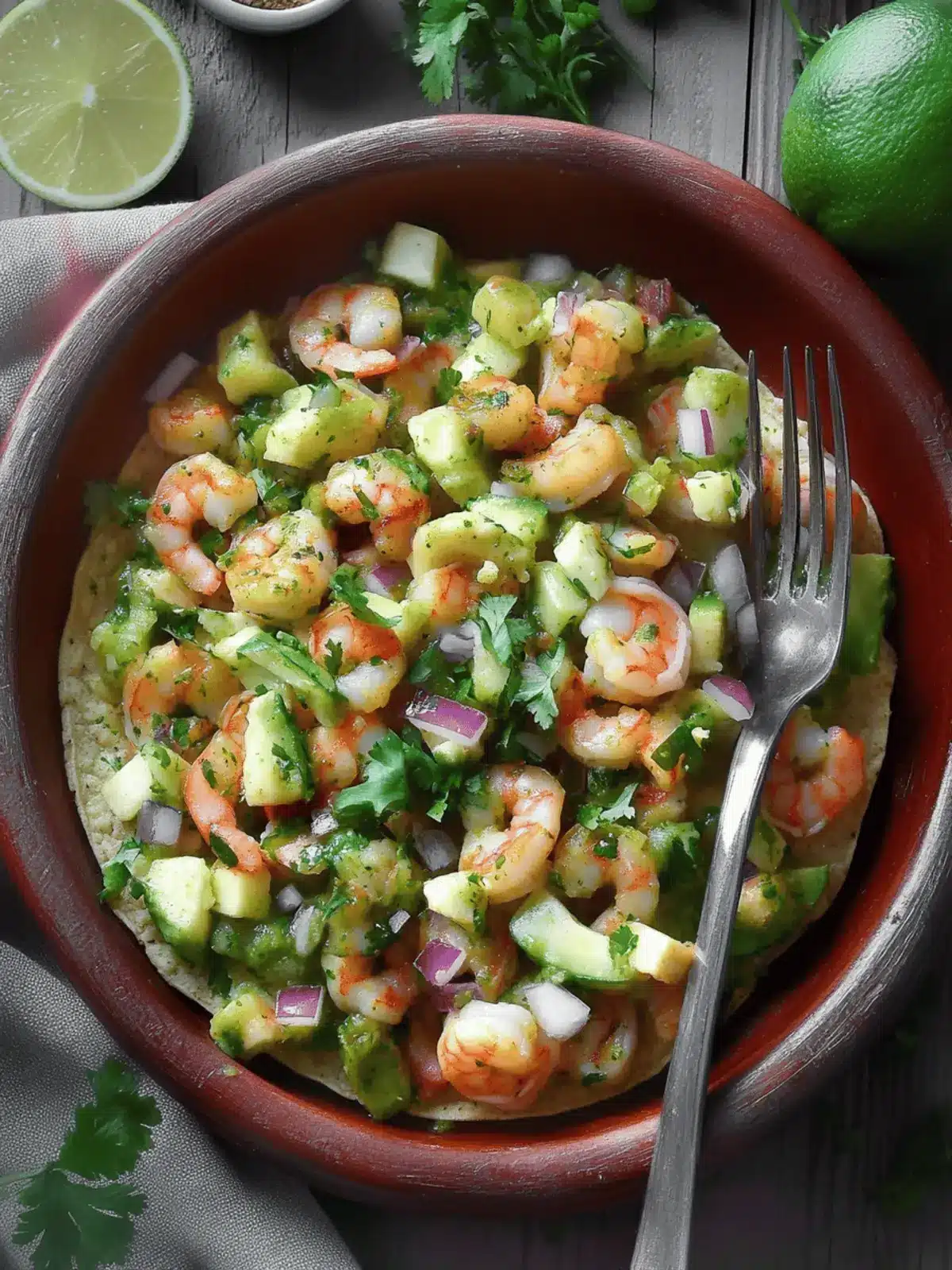 Shrimp Aguachile Tostada