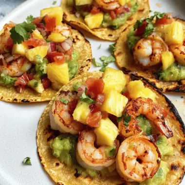 Shrimp Tostadas with Pineapple Salsa