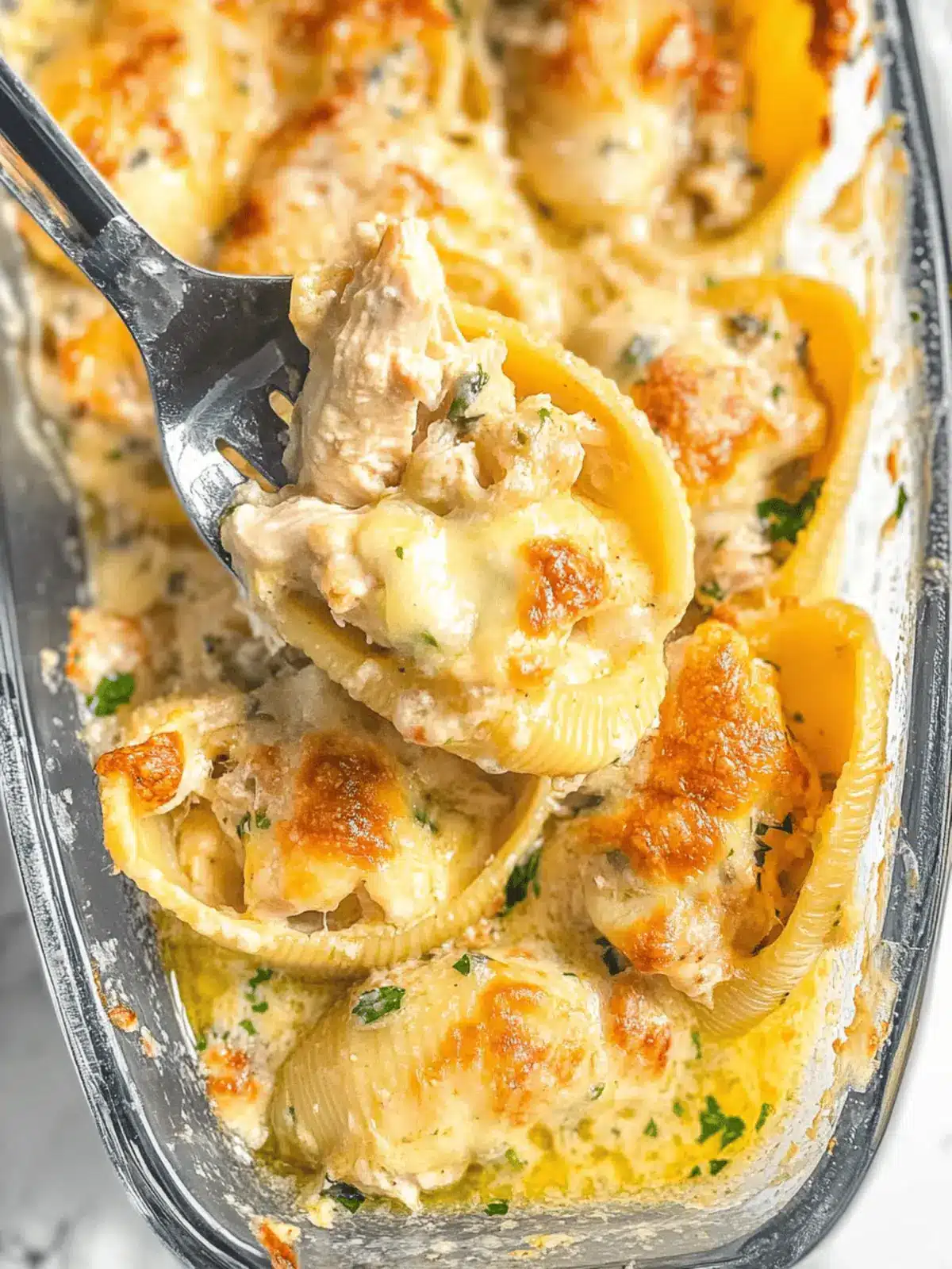 Chicken Scampi Stuffed Pasta Shells