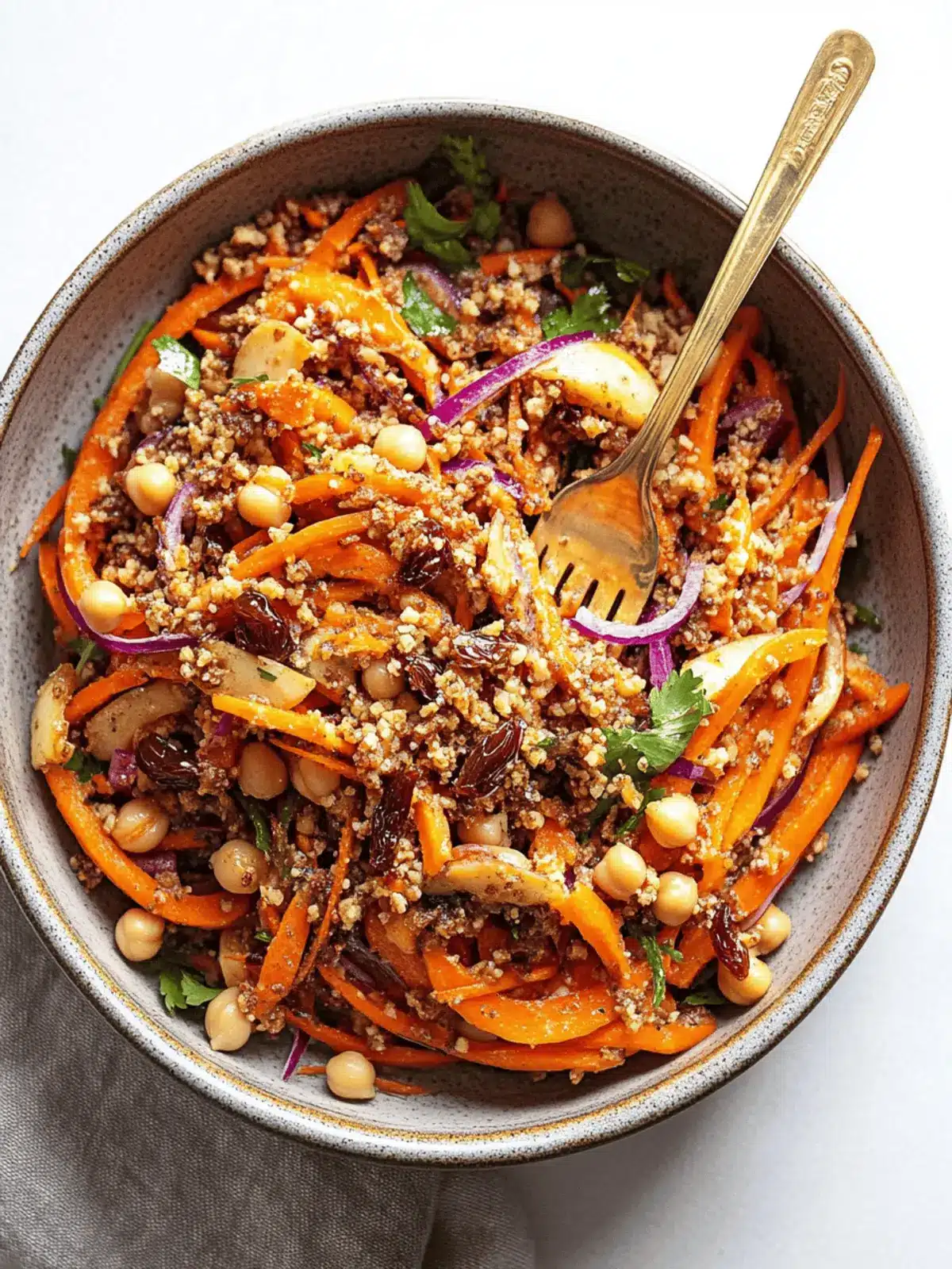 Carrot Salad with Aleppo Chickpeas & Date Vinaigrette Delight