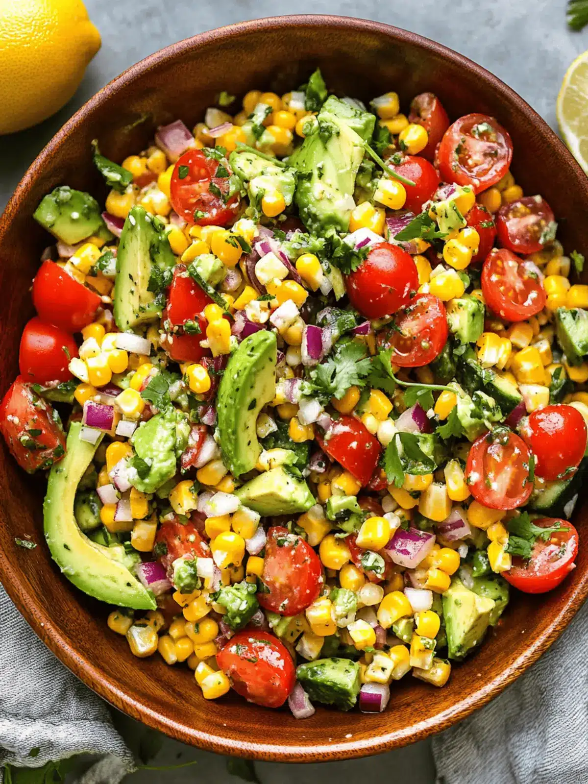 Summer Corn Salad with Avocado