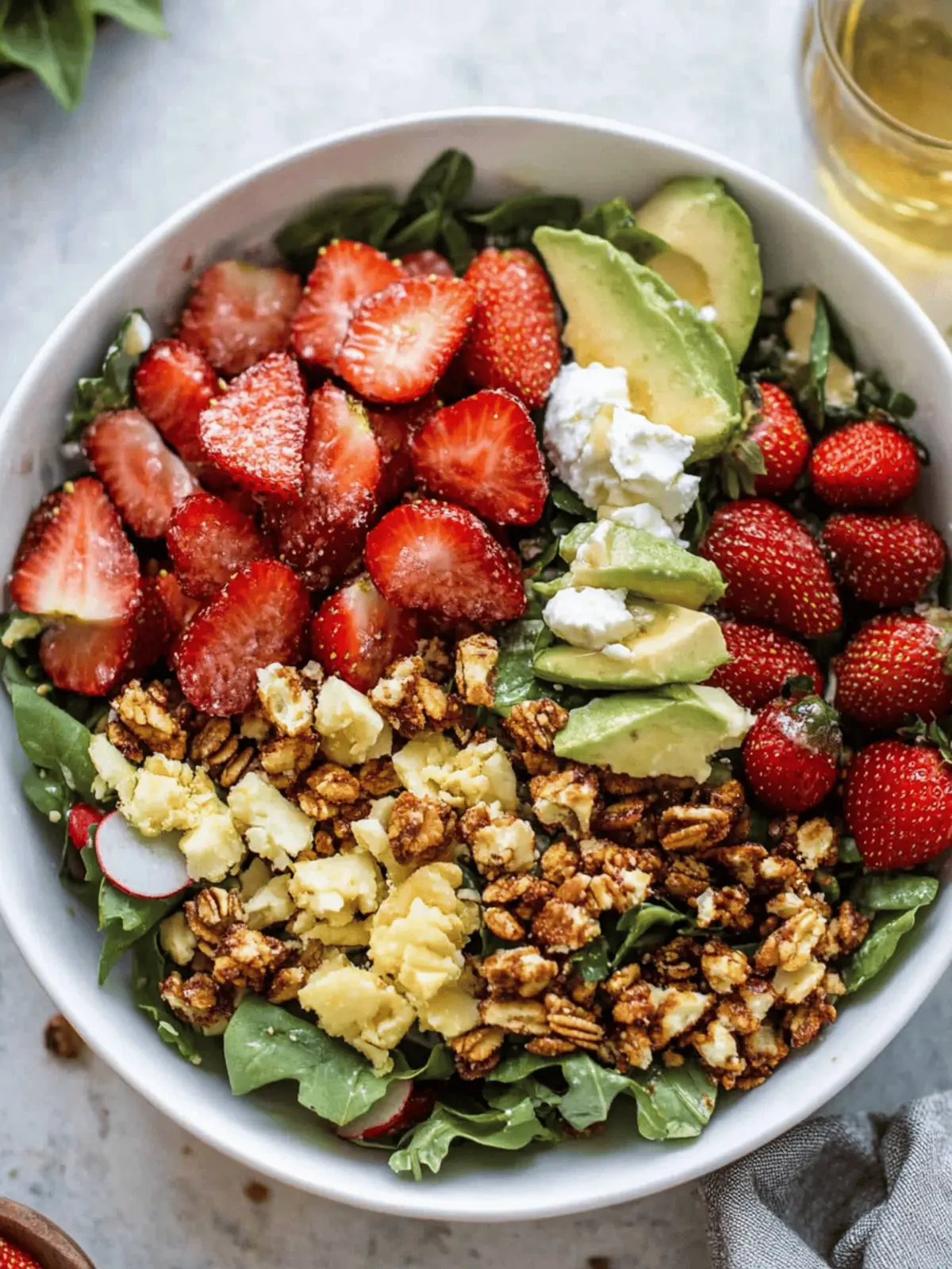 Strawberry Crunch Salad with Champagne Vinaigrette