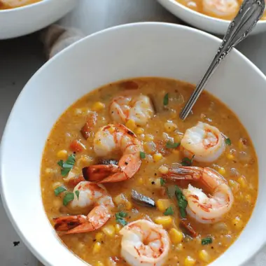 Smoky Corn Chowder with Shrimp