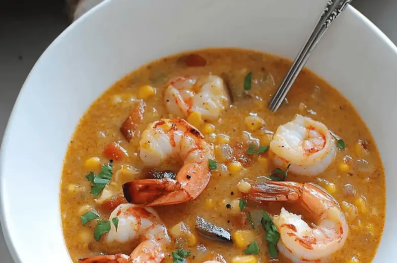 Smoky Corn Chowder with Shrimp