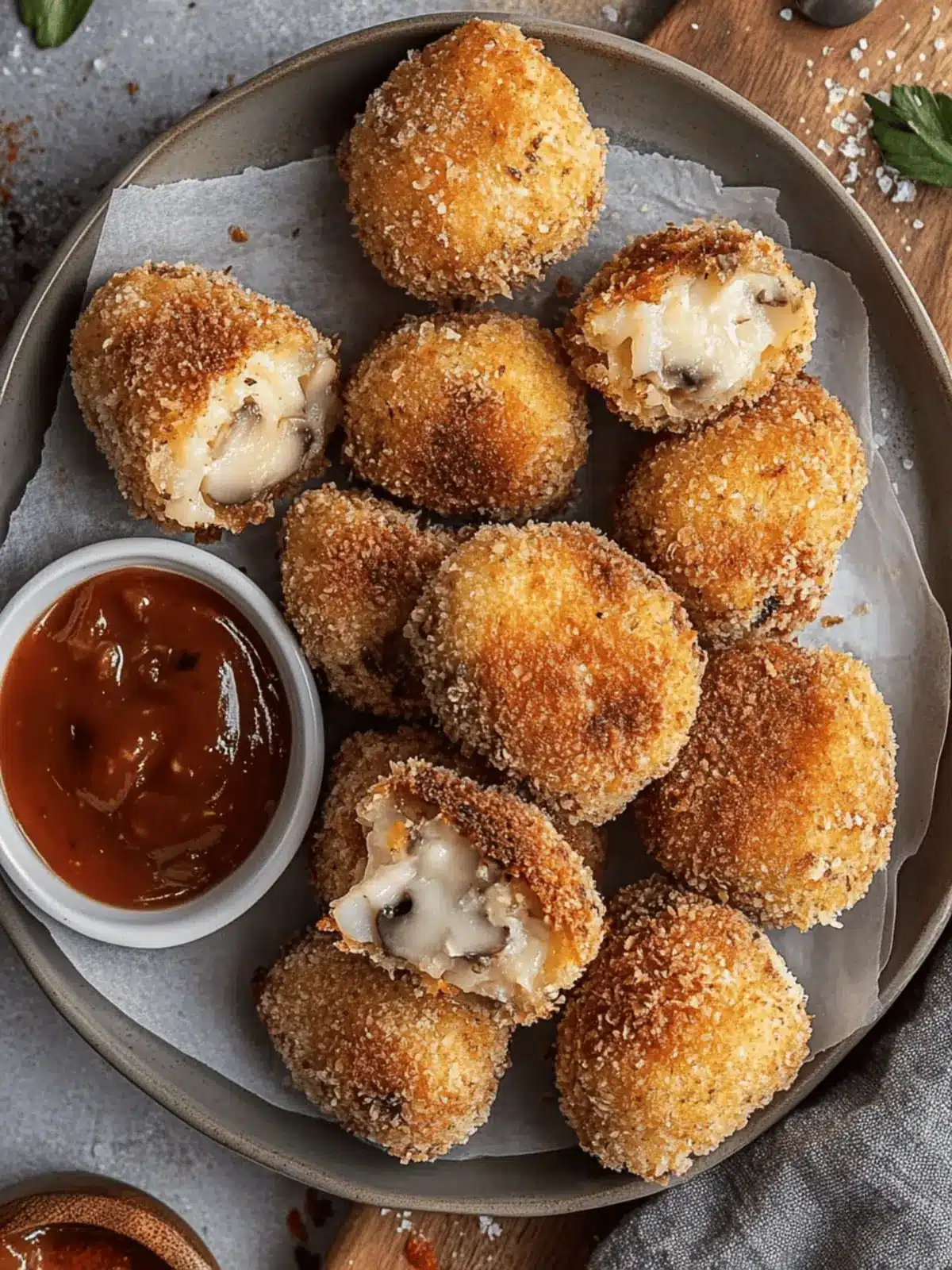 Potato Mushroom Croquettes