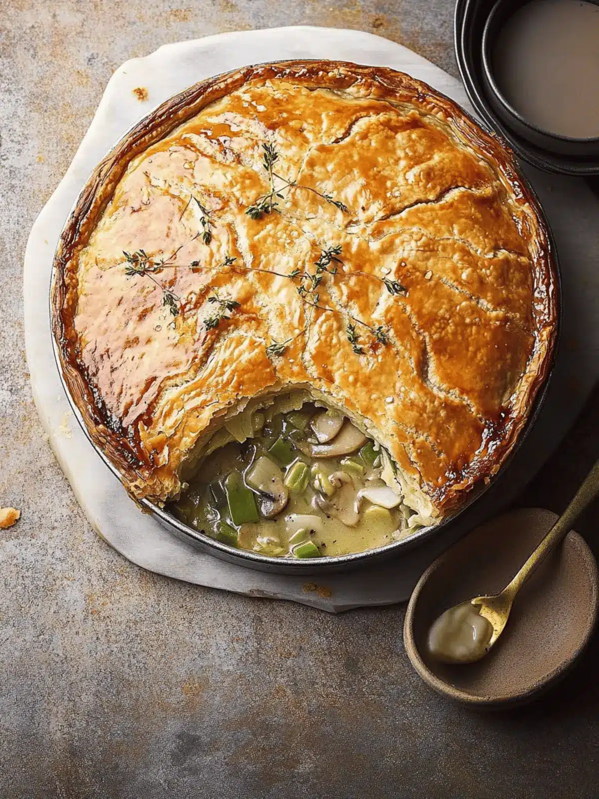 Hearty Chicken, Leek and Mushroom Pie for Cozy Nights