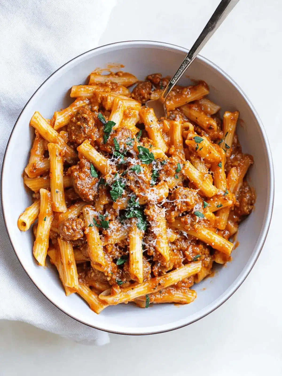 One Pot Spicy Sausage Pasta
