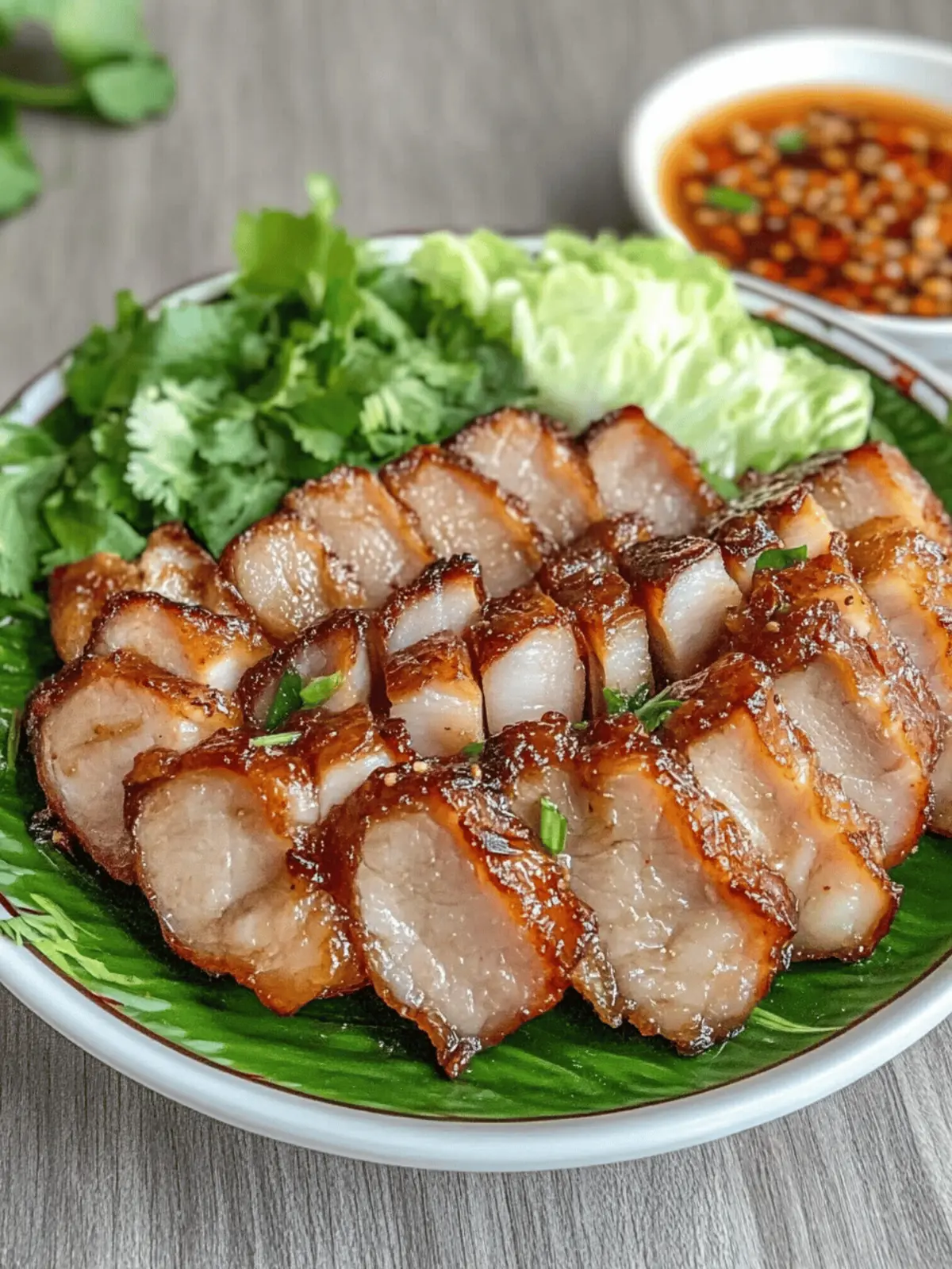 Air Fryer Lao Pork Belly with Jeow Som