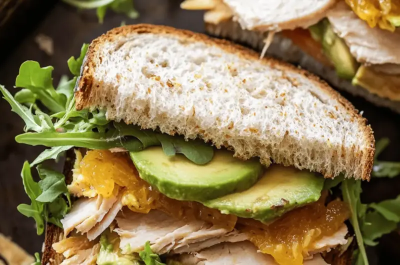 Honey Mustard Turkey Avocado Sandwich