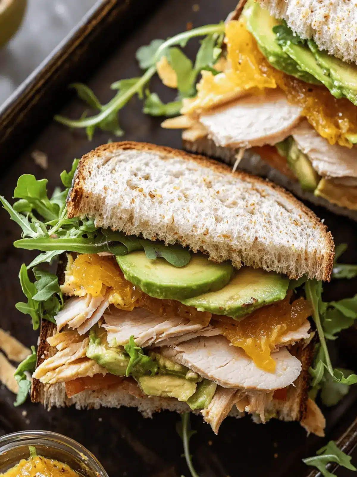 Honey Mustard Turkey Avocado Sandwich