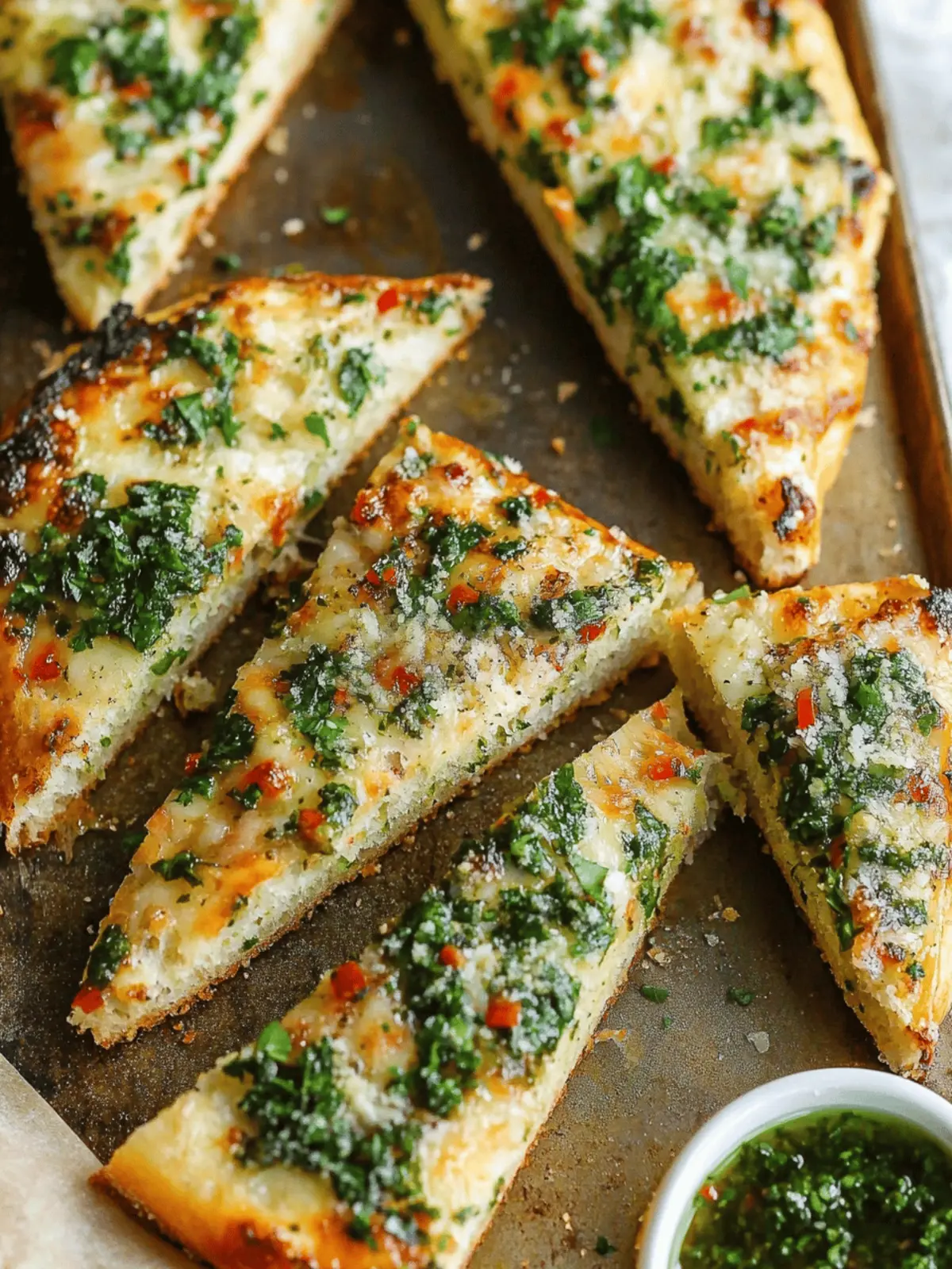 Irresistible Chimichurri Garlic Bread: Quick Flavor Boost