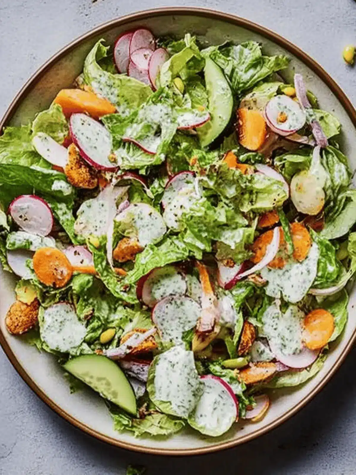 Summer Salad with Clean Eating Buttermilk Dressing