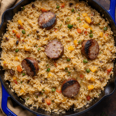 Cheesy Sausage & Rice