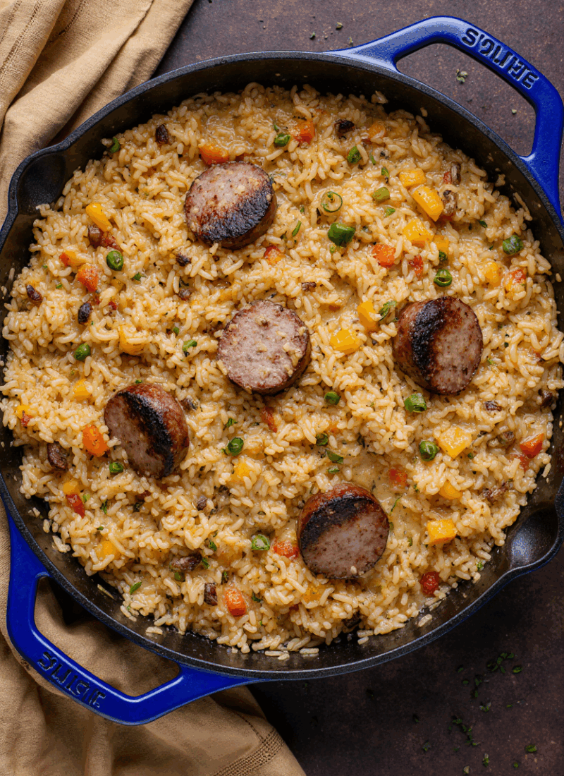Cheesy Sausage & Rice
