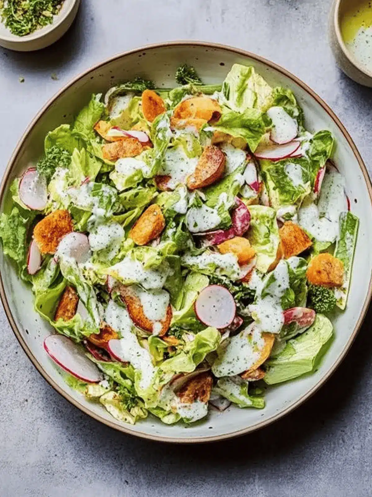 Summer Salad with Clean Eating Buttermilk Dressing
