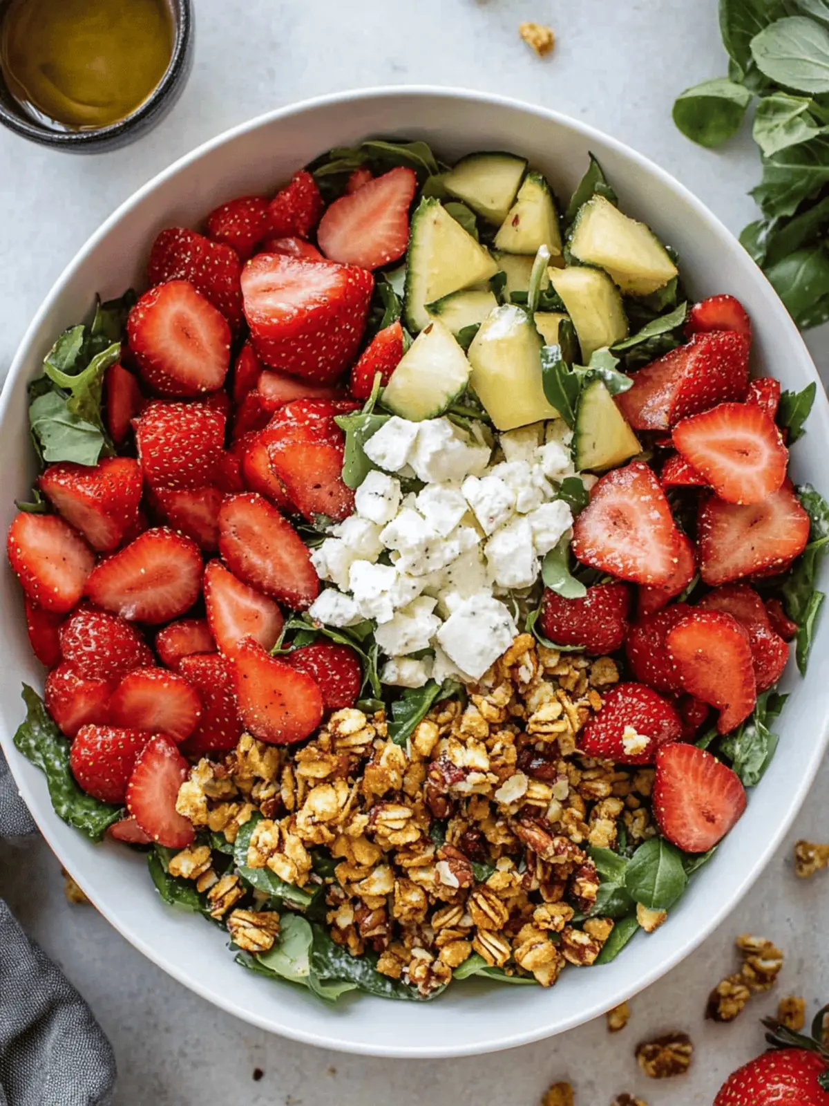 Strawberry Crunch Salad with Champagne Vinaigrette