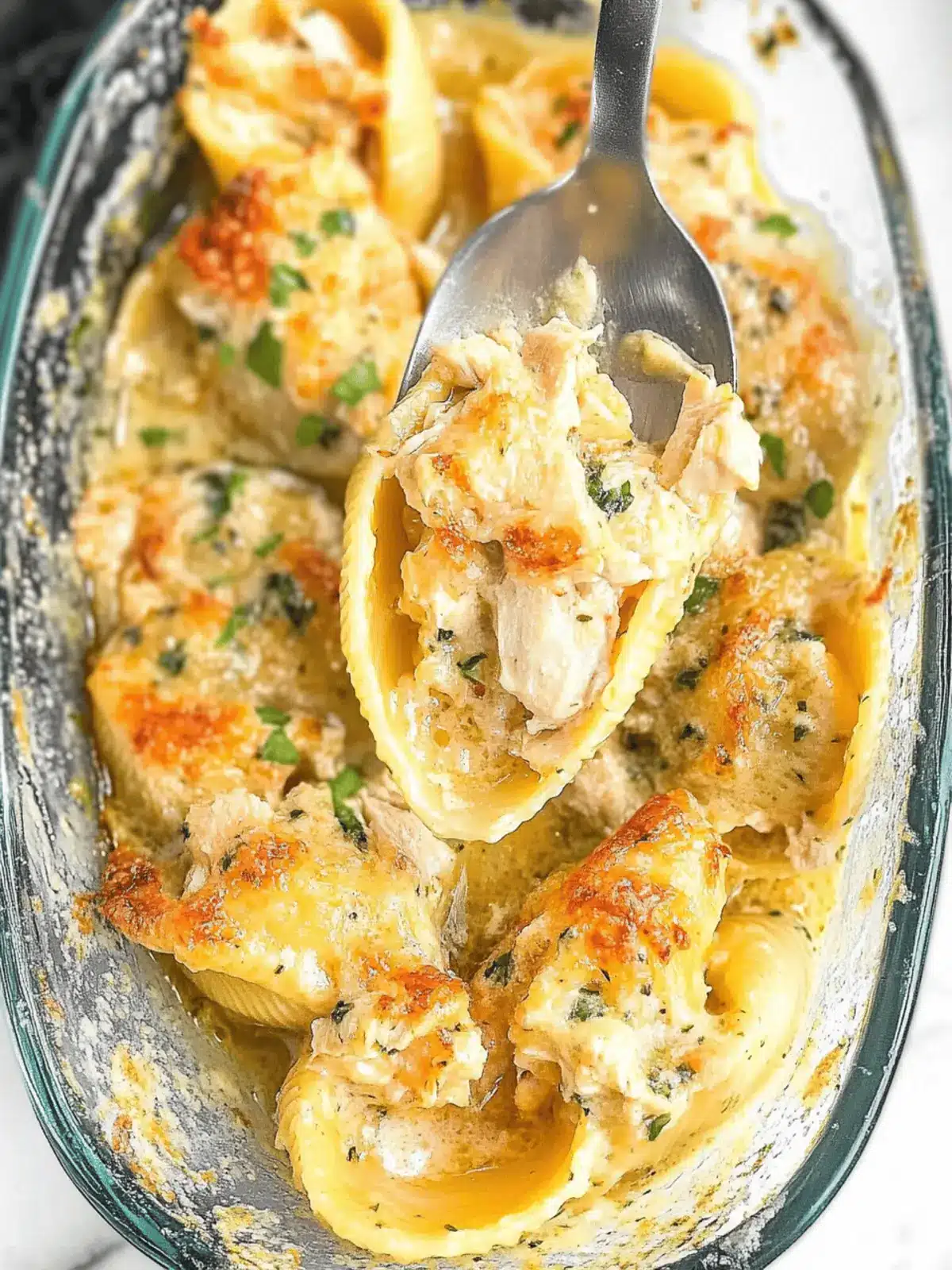 Chicken Scampi Stuffed Pasta Shells
