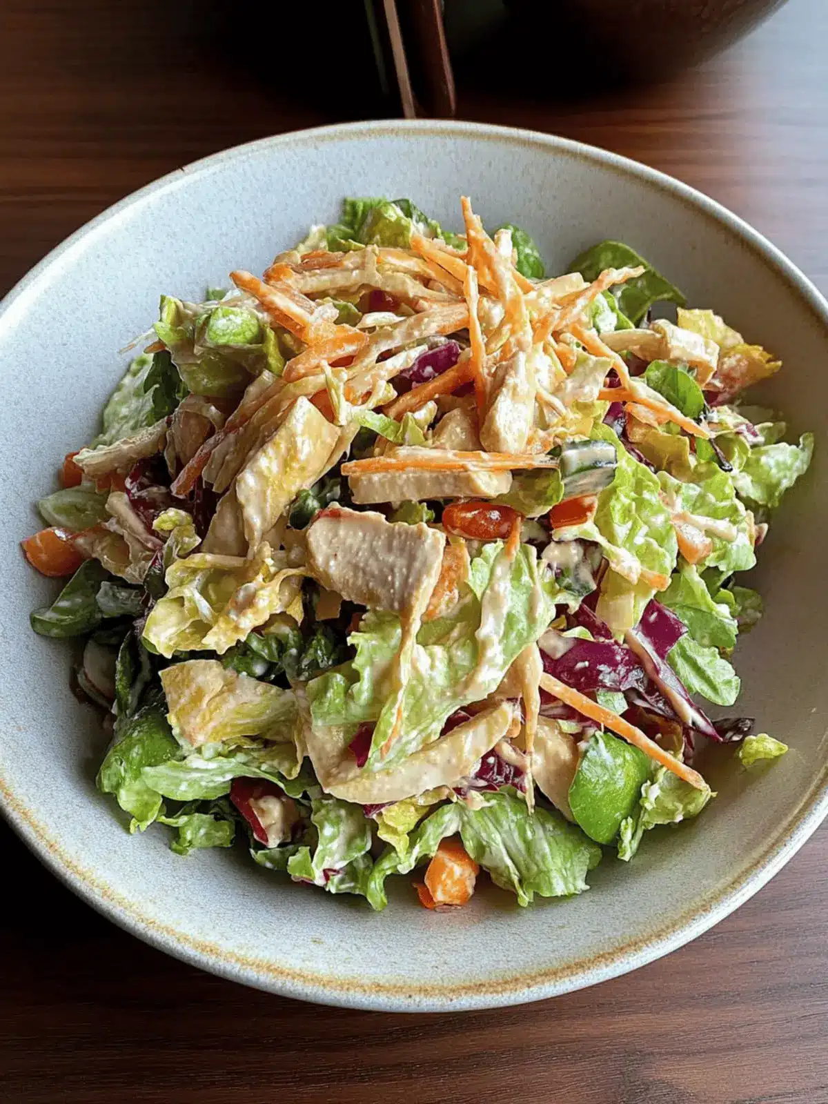 Chinois Salad Bliss: Easy Chicken Salad with Tangy Dressing