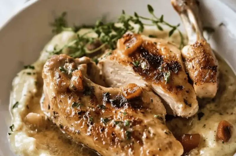 Chicken in White Wine Cream Sauce