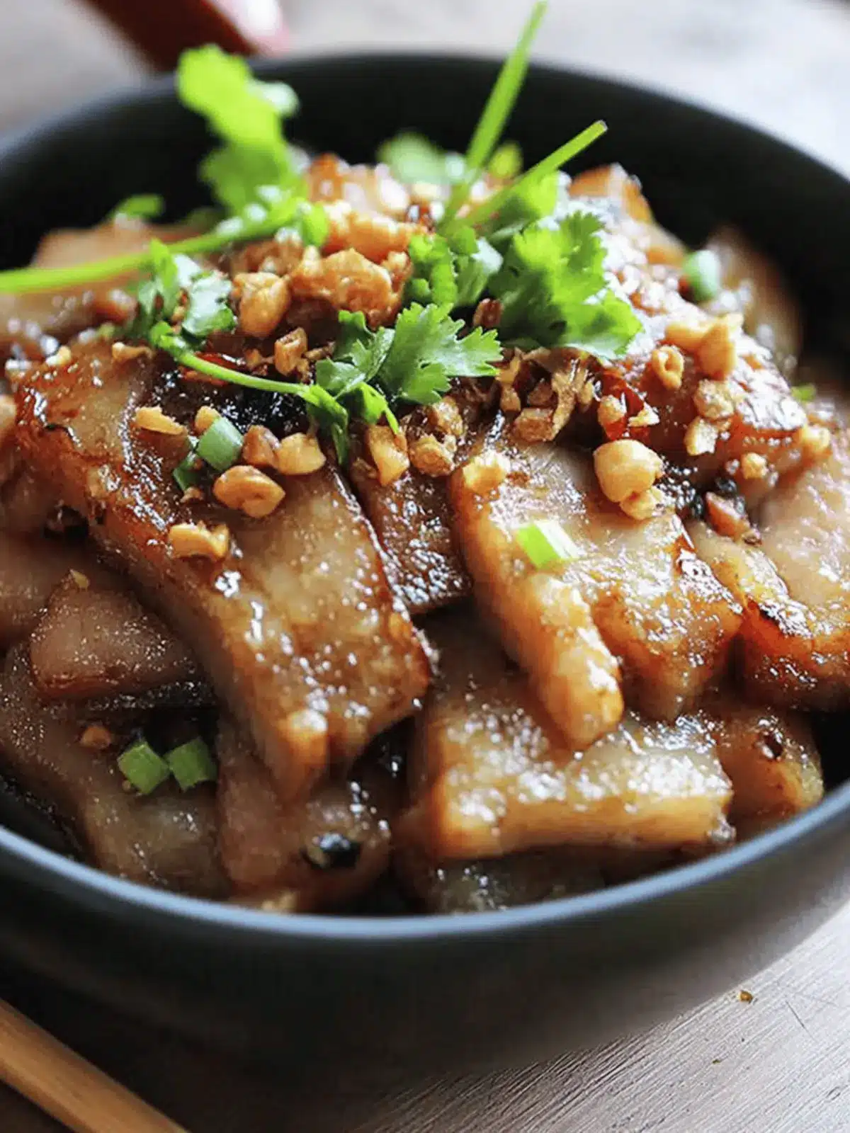 Pork Belly with Spicy Garlic Sauce