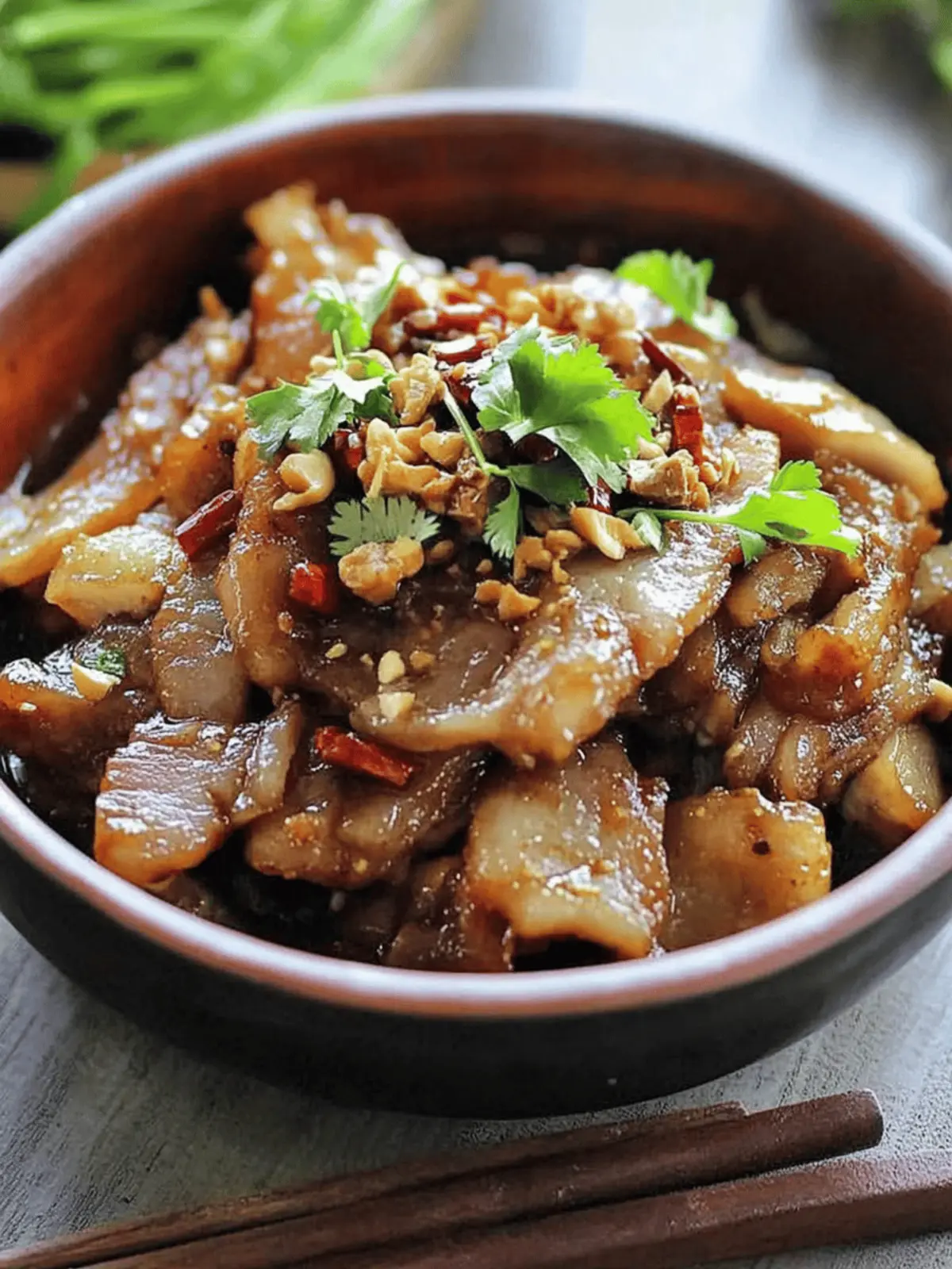 Pork Belly with Spicy Garlic Sauce