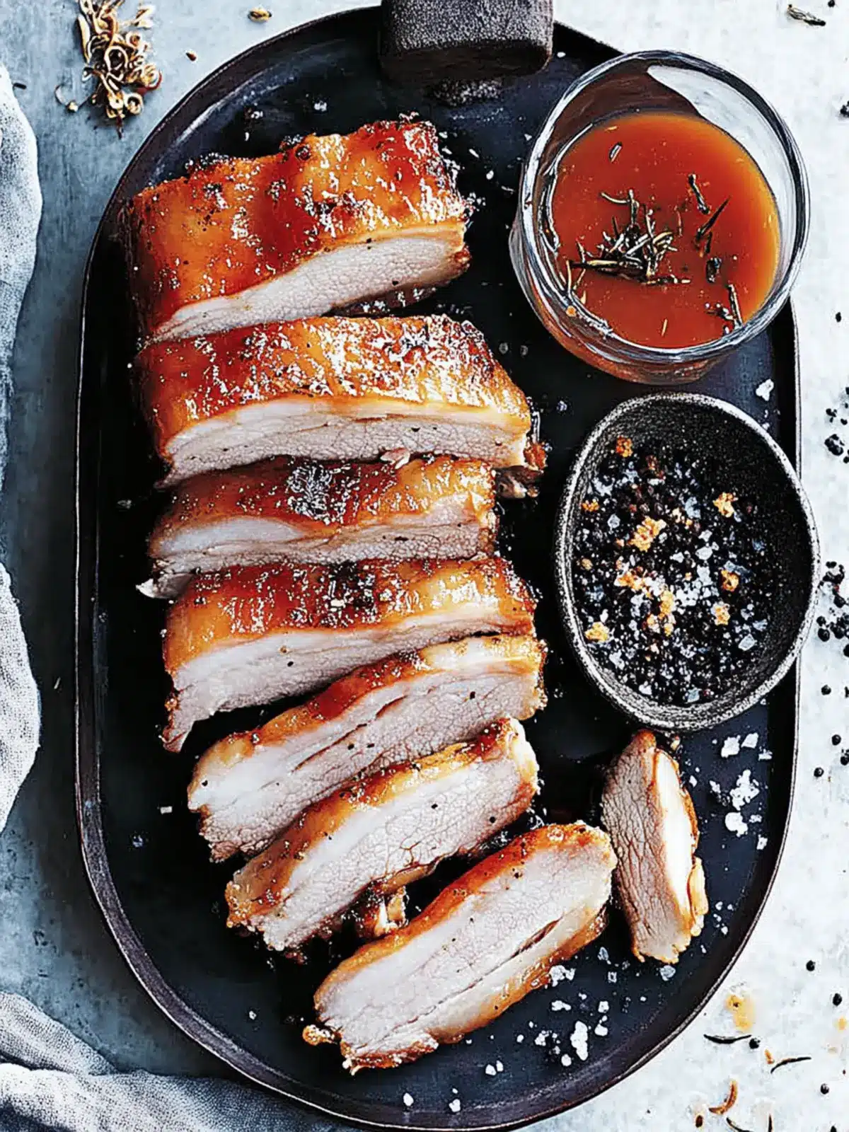 Crispy Pork Belly With Fennel Black Salt