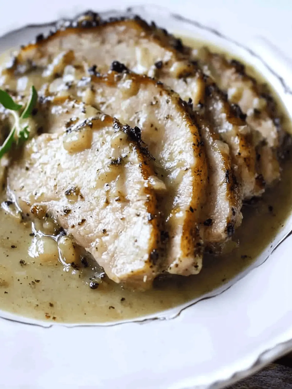 Cast Iron Pork Loin with Gravy