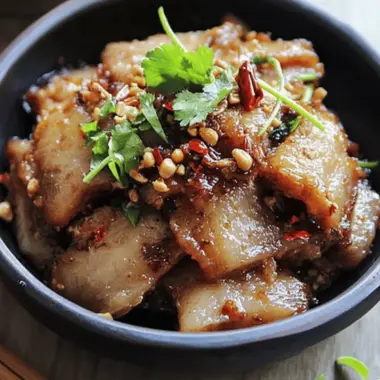 Pork Belly with Spicy Garlic Sauce