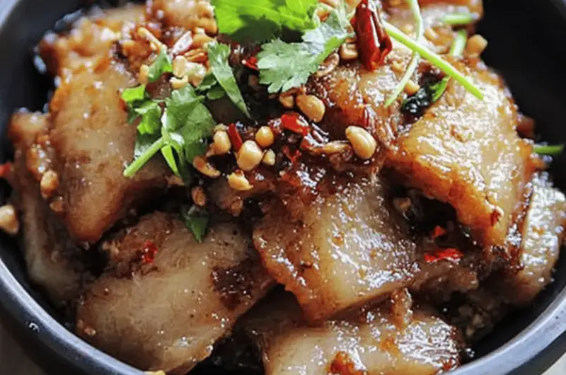 Pork Belly with Spicy Garlic Sauce