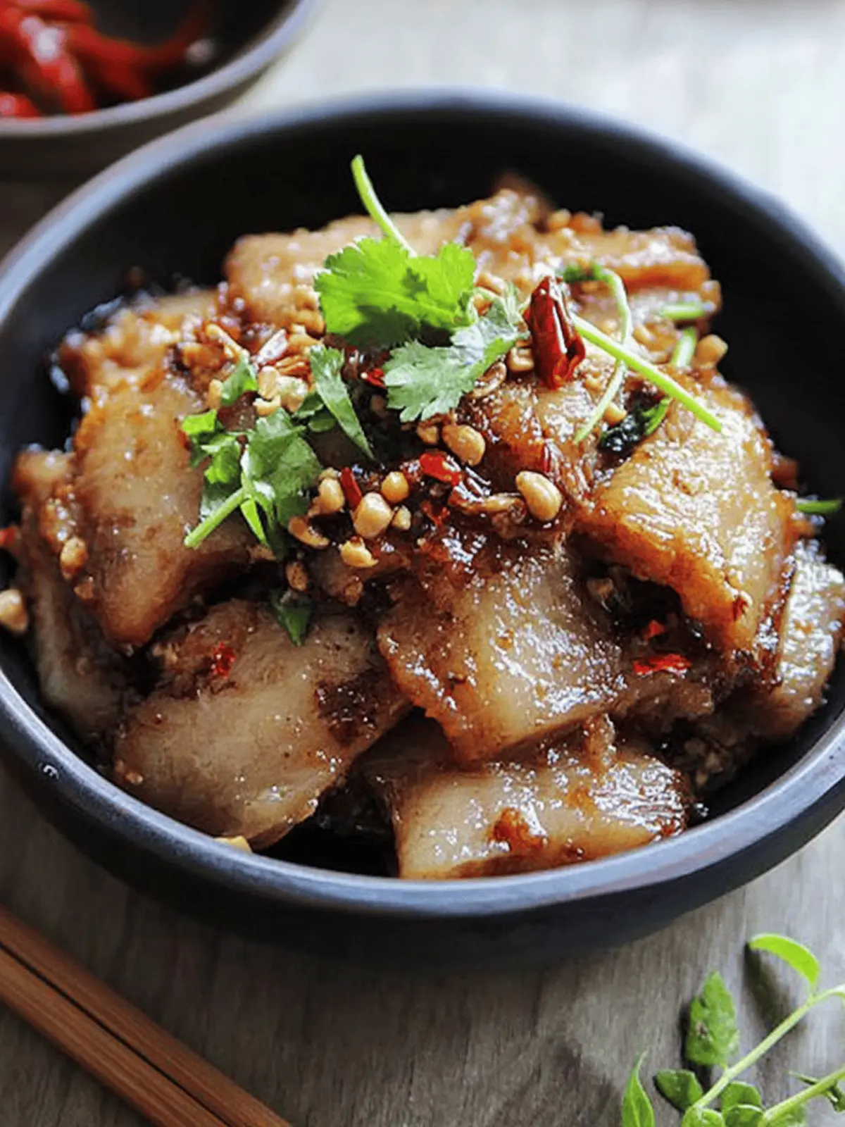 Pork Belly with Spicy Garlic Sauce