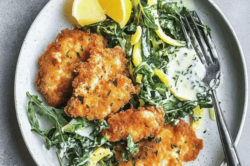 Chicken Schnitzel with Herb Salad