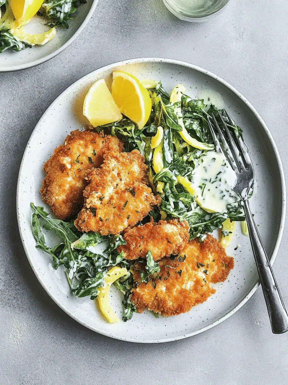 Chicken Schnitzel with Herb Salad