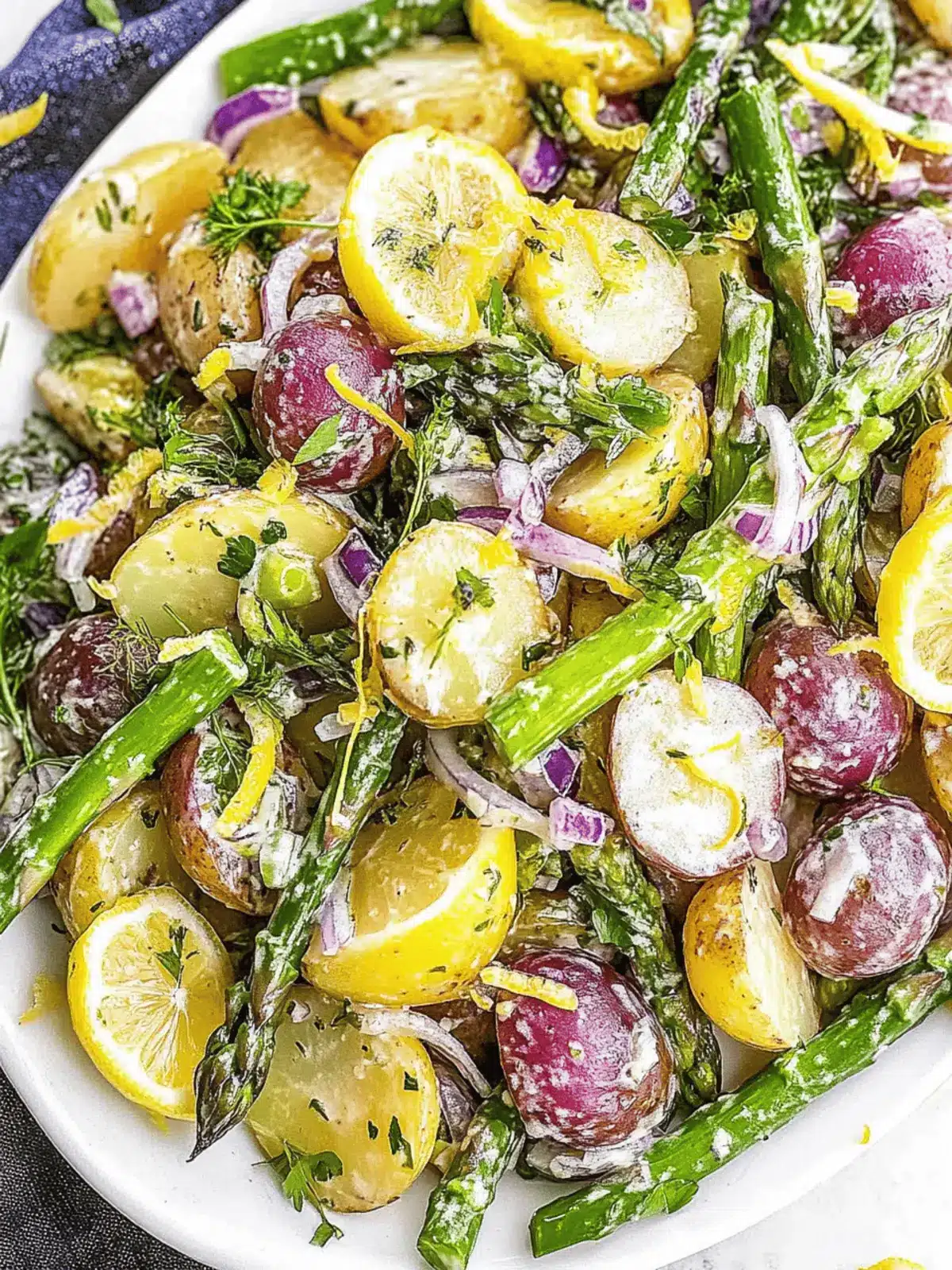 Lemon Herb Asparagus Potato Salad