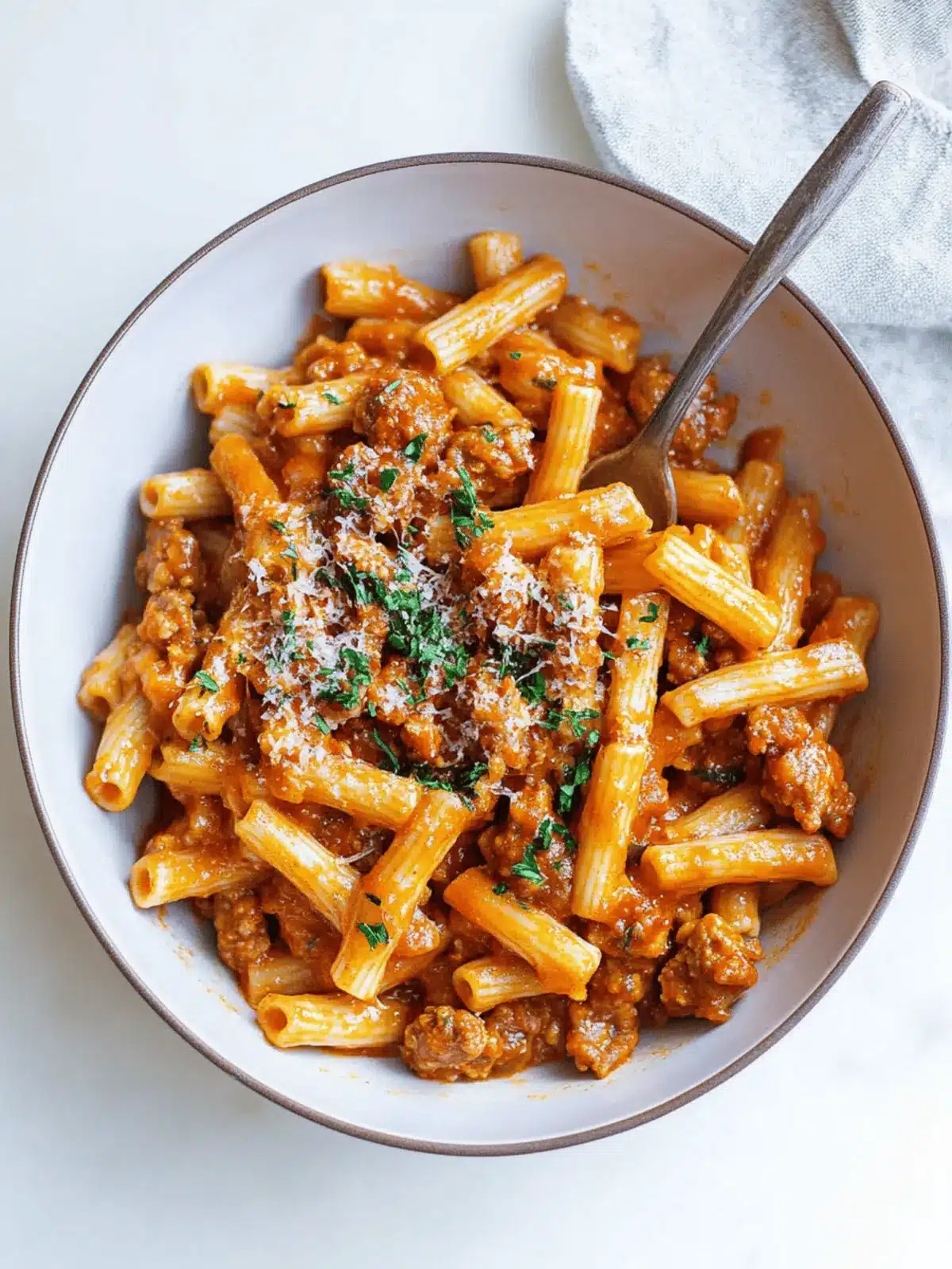 One Pot Spicy Sausage Pasta