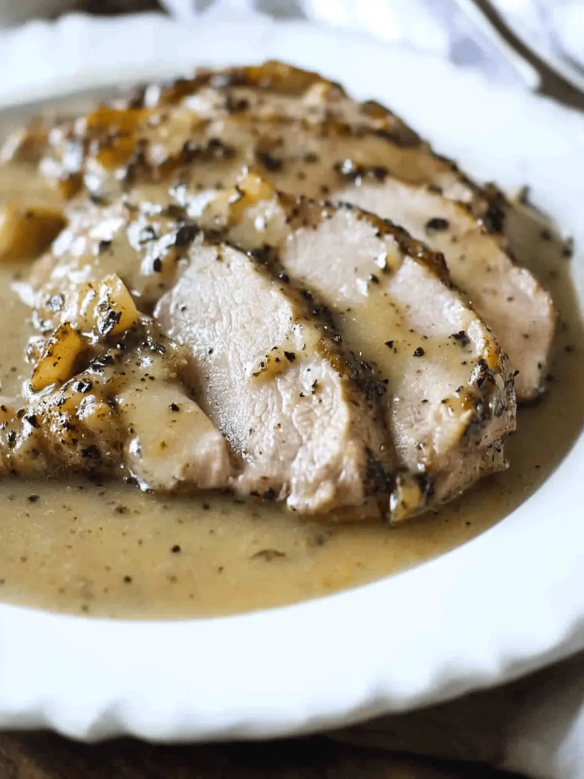 Cast Iron Pork Loin with Gravy