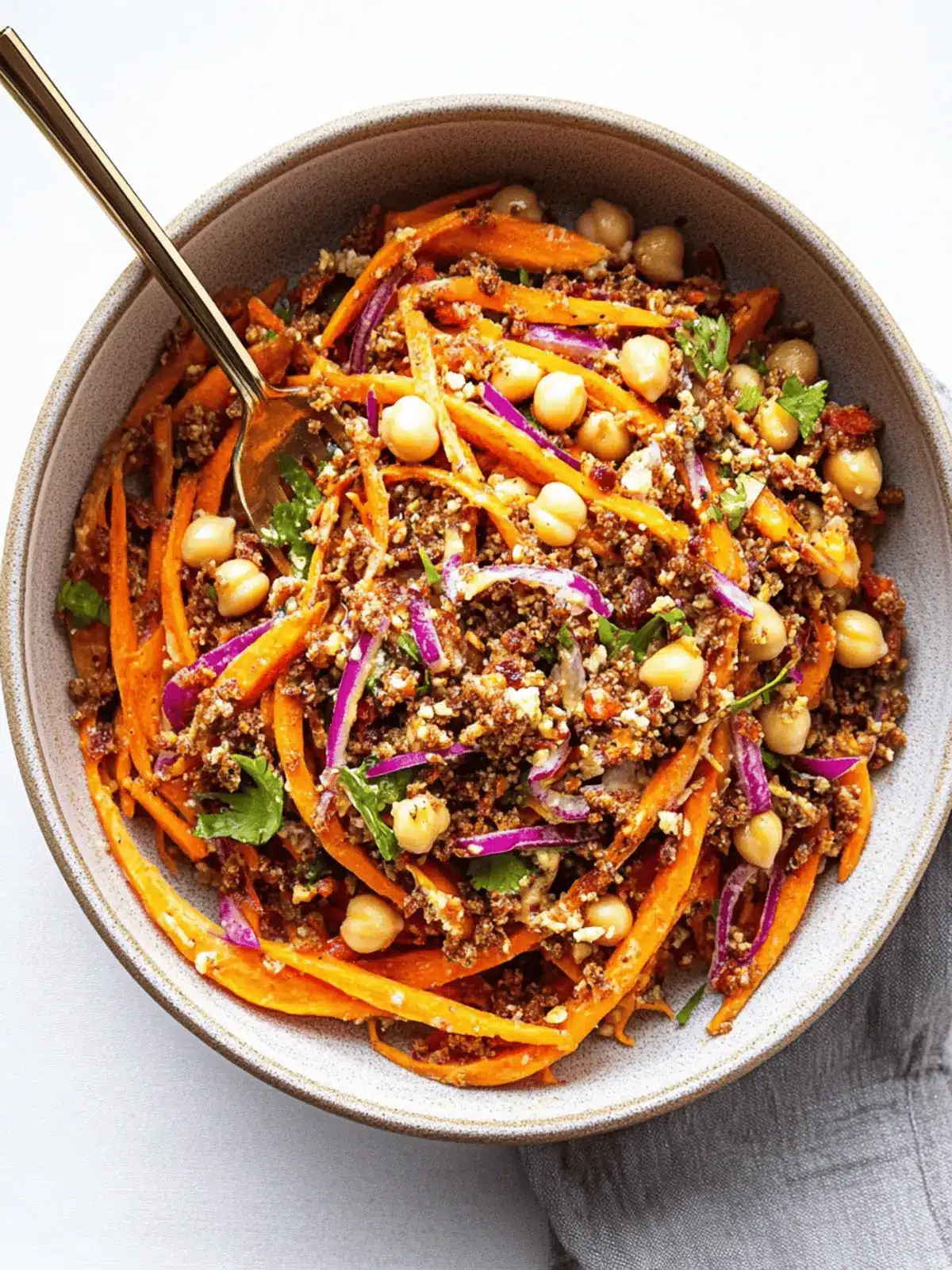 Carrot Salad with Aleppo Chickpeas & Date Vinaigrette Delight