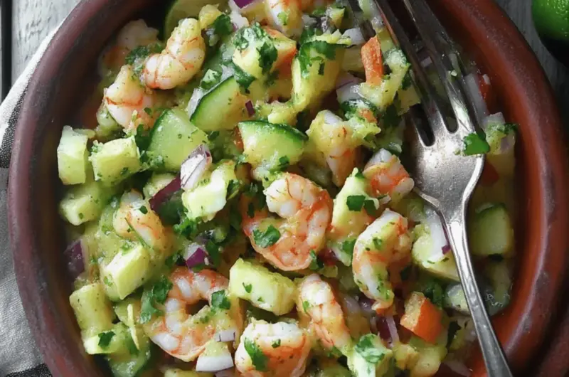 Shrimp Aguachile Tostada