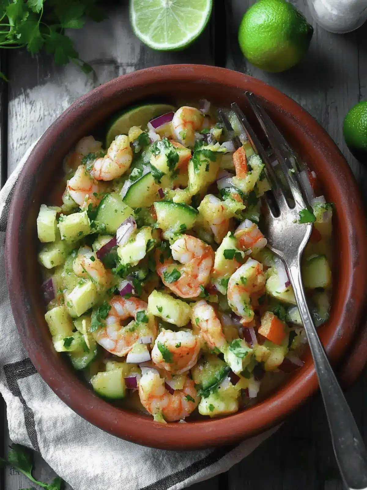 Shrimp Aguachile Tostada