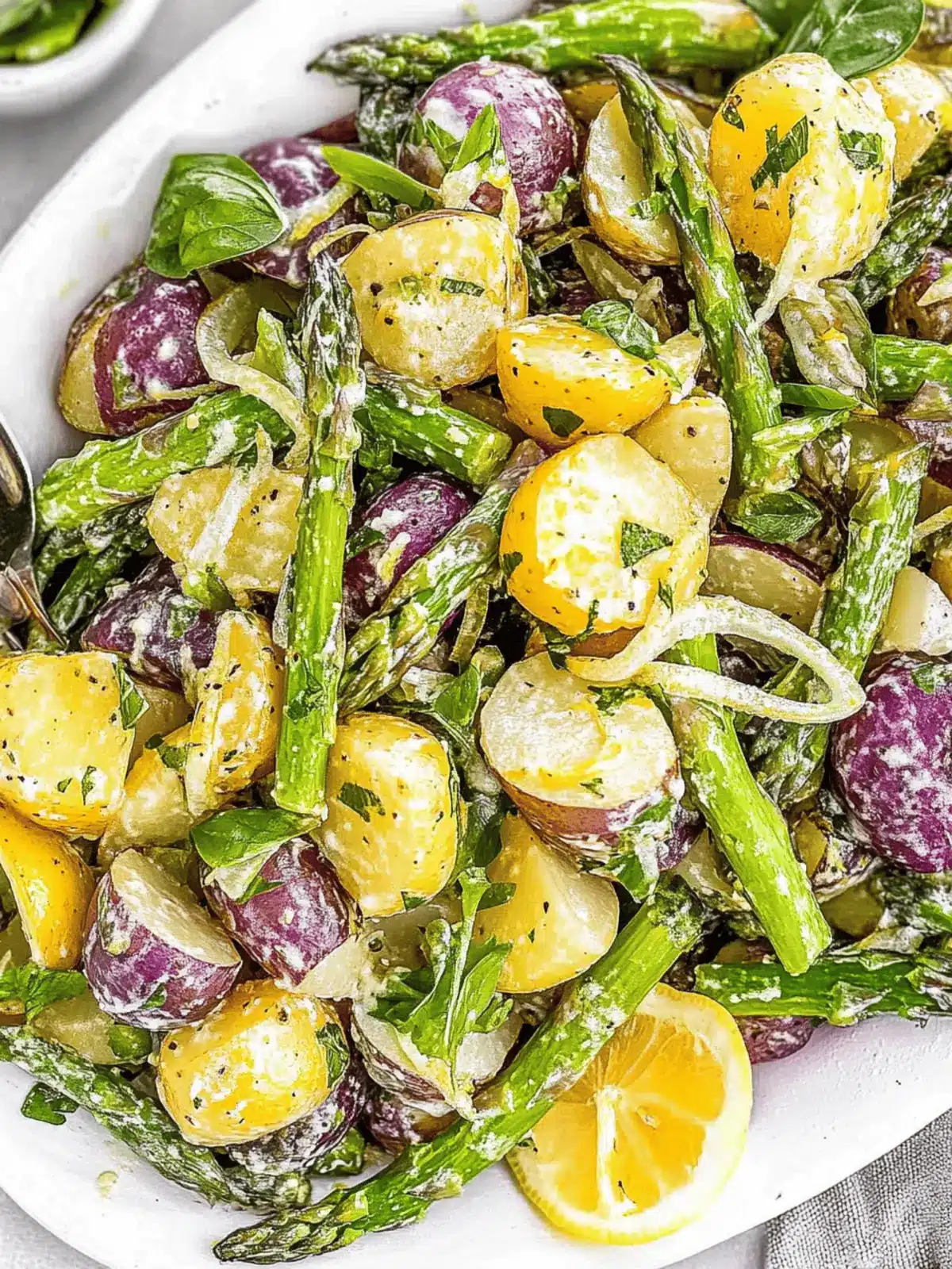 Lemon Herb Asparagus Potato Salad