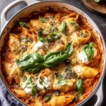 Stuffed Creamy Tomato Basil Pasta Shells