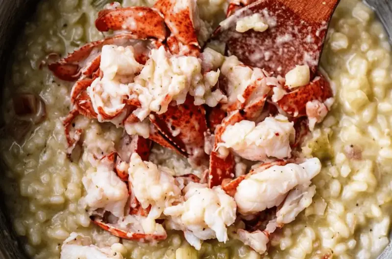 Maine Lobster Risotto with Sautéed Leeks & Gouda