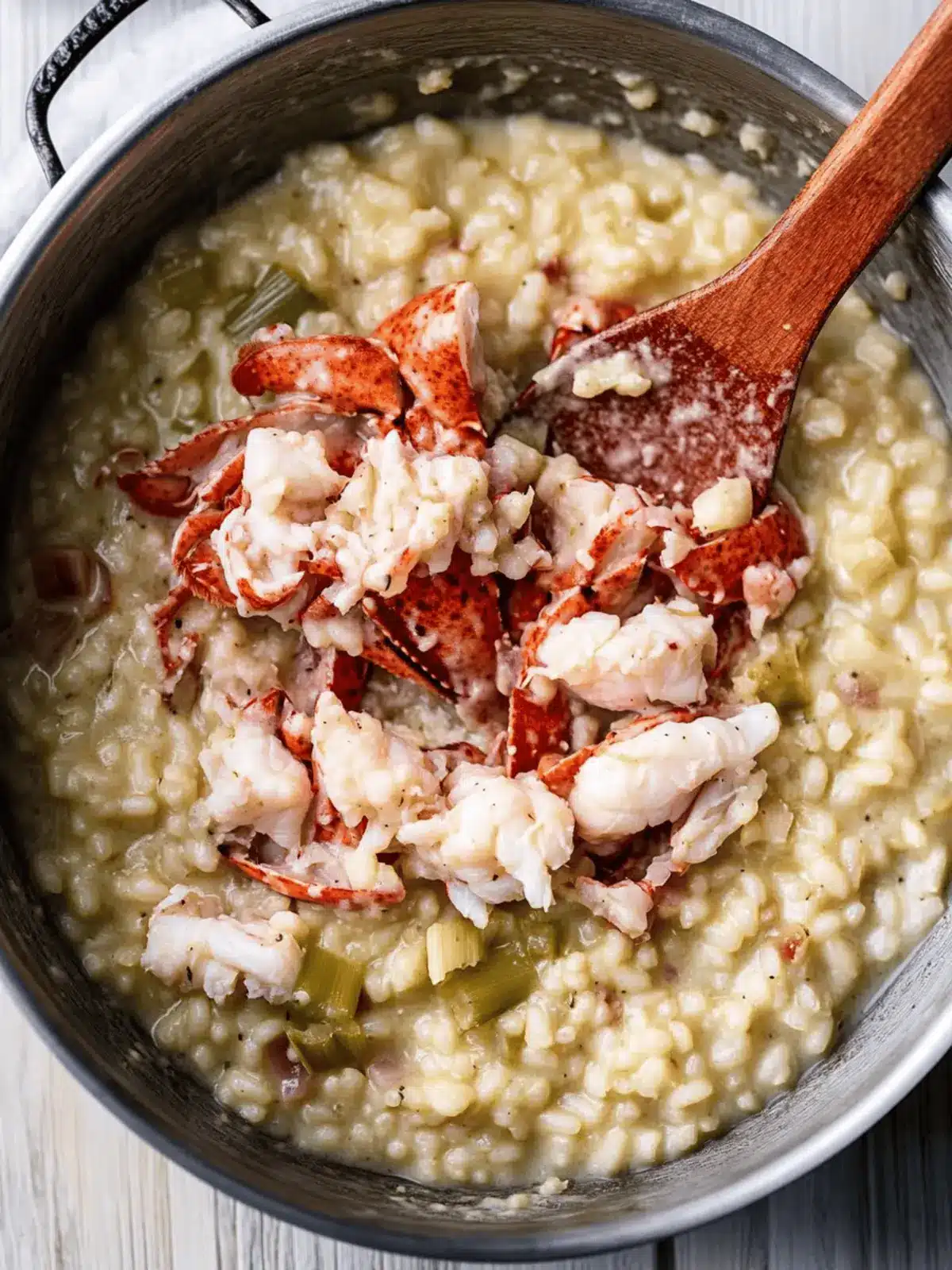 Maine Lobster Risotto with Sautéed Leeks & Gouda
