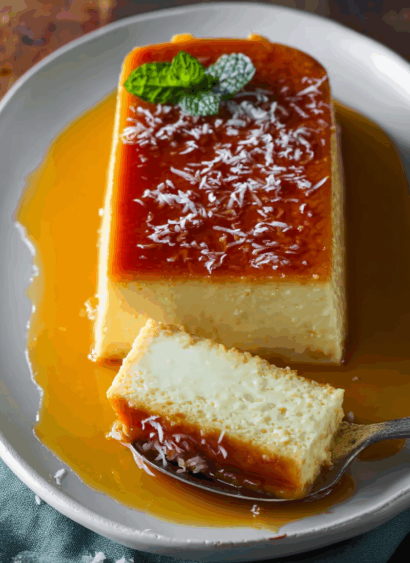 French Antilles Coconut Flan (Flan Coco)