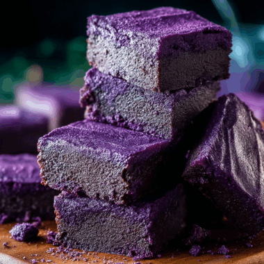Fudgy Ube Brownies