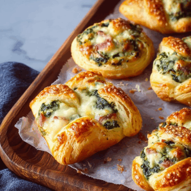 Ham Cheese & Spinach Puffs